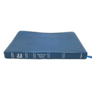 Holman Cokesbury NRSV Ultra Thin Reference Bible BLUE Genuine Leather